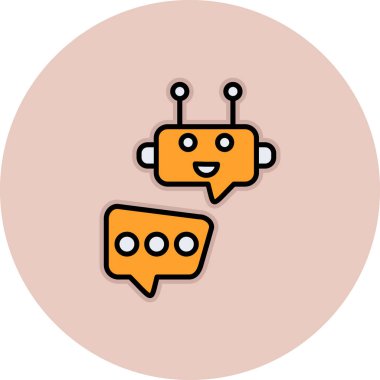 Robot simgesinin vektör illüstrasyonu