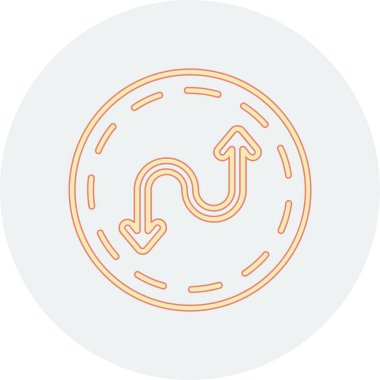 Yön. Web simgesi basit illüstrasyon