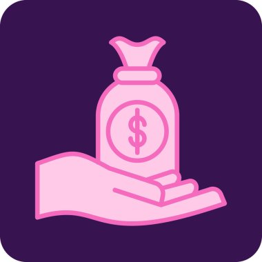 Para çantası. Web simgesi