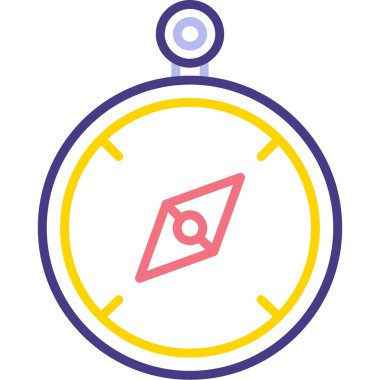 Pusula. Web simgesi basit tasarım