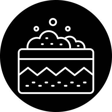 Kek. Web simgesi basit illüstrasyon