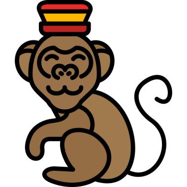 Kurdeleli bir maymun