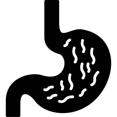 Mide ikonu, basit stil.