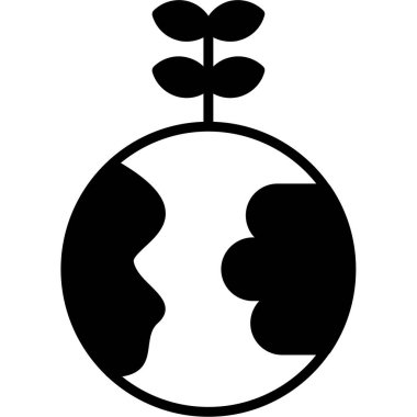 Dünya gezegeninin simgesi katı bir şekilde