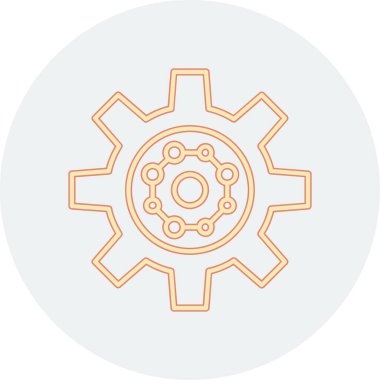 dişli simgesinin vektör illüstrasyonu