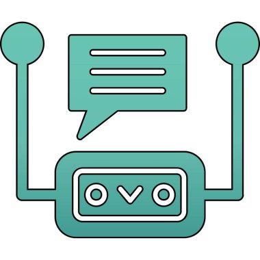 Konuş. Web simgesi basit illüstrasyon