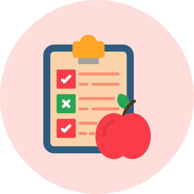 Kontrol Listesi Düz Vektör Simgesi