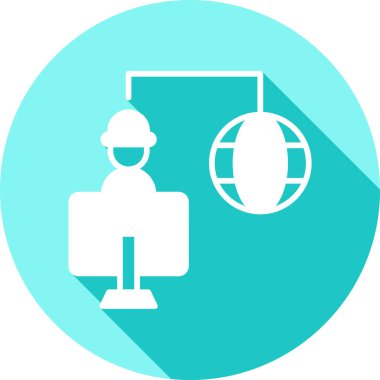 Modern ofis simgesinin vektör illüstrasyonu