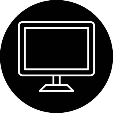bilgisayar ekranı simgesi, basit vektör illüstrasyonu