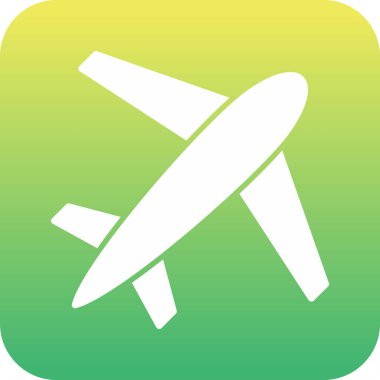 Uçak simgesinin vektör illüstrasyonu