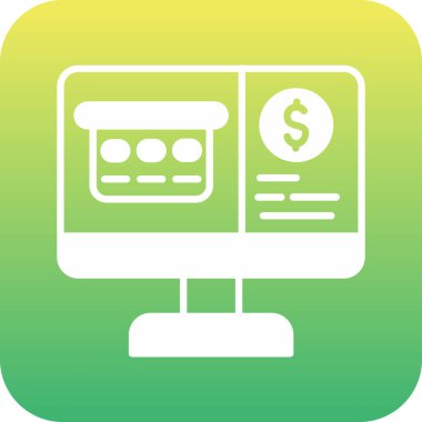 vektör lcd düz biçim simgesi