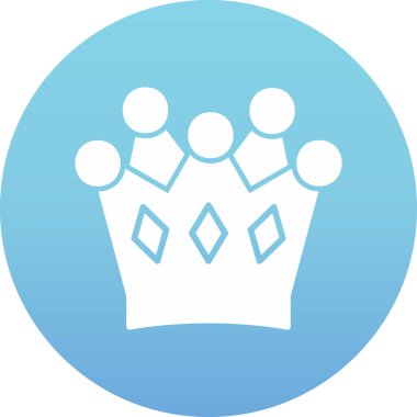 Düz stil simgesinde taç