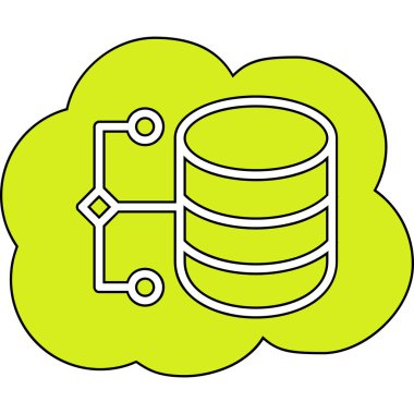 Bulut hesaplama simgesi vektör illüstrasyonu