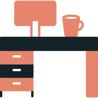 Mobilyalar. Web simgesi vektör illüstrasyonu