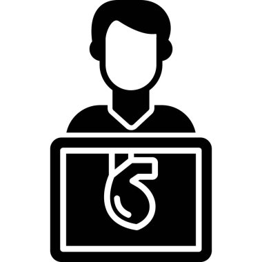 İş adamı simgesi vektör illüstrasyonu