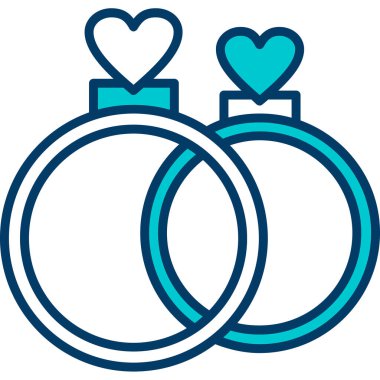 Alyans ikonu. vektör illüstrasyonu