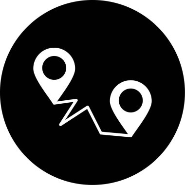 trend biçimi izole edilmiş arkaplanda konum haritası simgesi