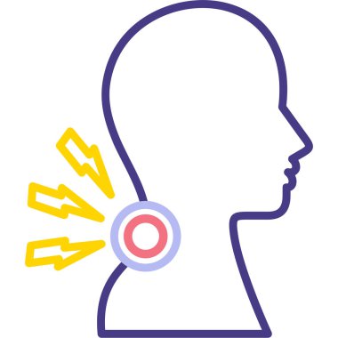 İşitme yardımı vektör simgesine sahip baş