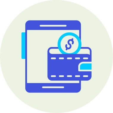 Para için. Web simgesi basit illüstrasyon