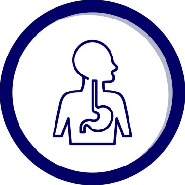 Ciğerler modern simge, vektör illüstrasyonu