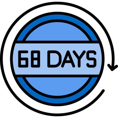 Beyaz arka planda izole edilmiş modaya uygun düz tarzda 5 günlük simge. vektör illüstrasyonu