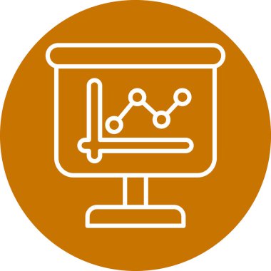 Analizler. Web simgesi basit illüstrasyon