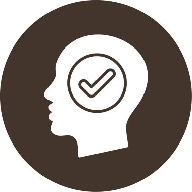 kadın baş yuvarlak vektör simgesi