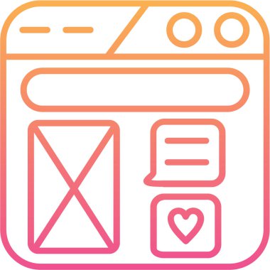 tarayıcı pencere simgesi vektör illüstrasyonu