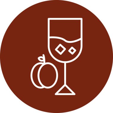 Bir bardak şarabın vektör çizimi