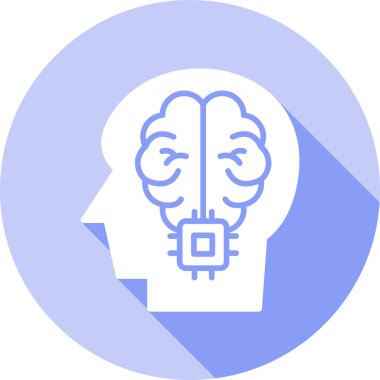 Beyin. Web simgesi basit illüstrasyon