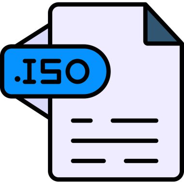 190 izo sertifikalı mavi bir kağıdın vektör çizimi