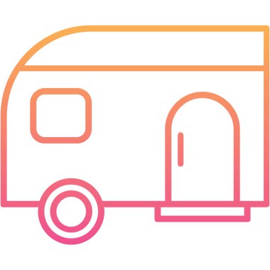 Bir araba simgesinin vektör illüstrasyonu