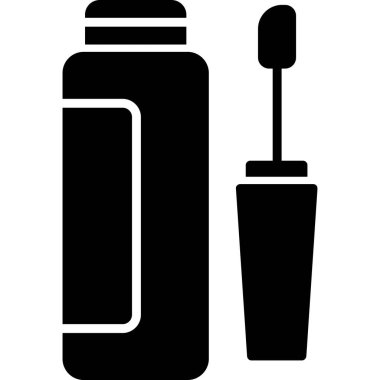 Bir samanla bir şişenin vektör çizimi.