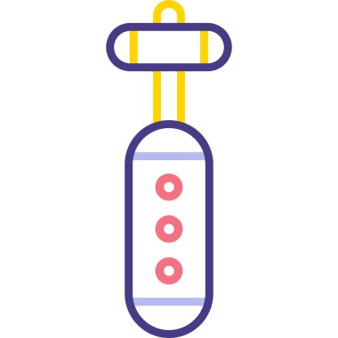 Bir ipin tek renk simgesinin vektör çizimi