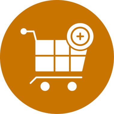 Teslimat arabası simgesi olan alışveriş arabasının vektör çizimi