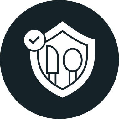 Koruma. Web simgesi basit illüstrasyon