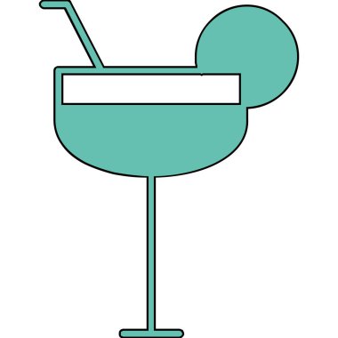 Vektör illüstrasyonu - kokteyl simgesi