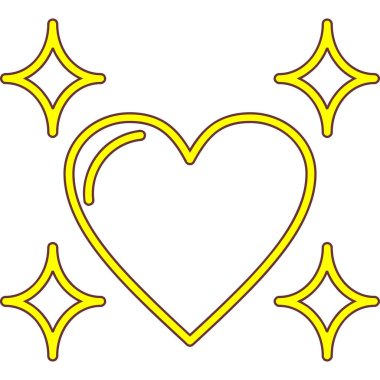 Altın çerçeve ile kalp