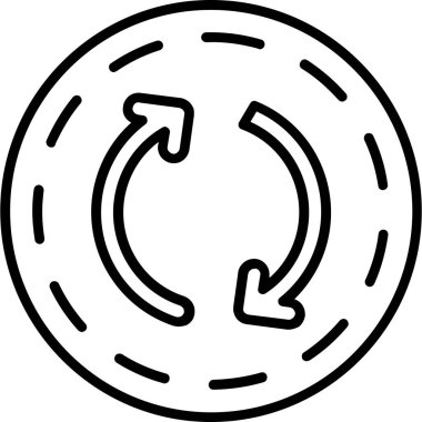 Dairesel bir simgenin vektör illüstrasyonu