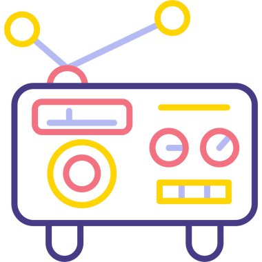 Radyo simgesinin vektör illüstrasyonu