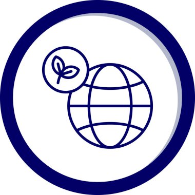 küresel ağ. Web simgesi basit illüstrasyon