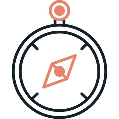 pusula simgesi, vektör illüstrasyonu