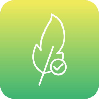 Yeşil yaprak ve daire simgesinin vektör çizimi