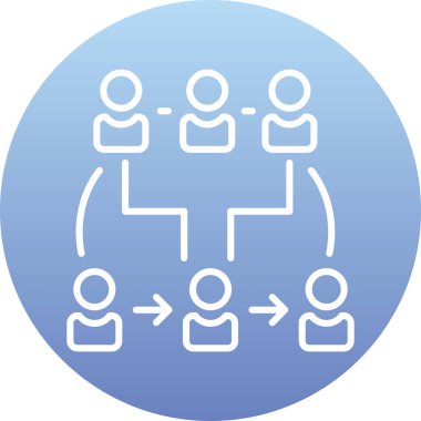 iş insanları grup simgesi ana hatlar biçiminde