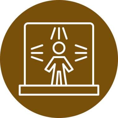 Dizüstü bilgisayarı olan bir kadının vektör çizimi