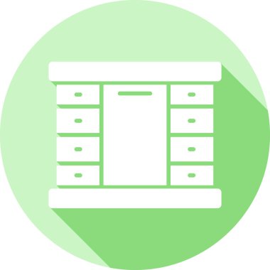 Dolap. Web simgesi basit illüstrasyon