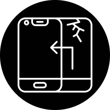 Harita simgesi ve vektör illüstrasyonlu akıllı telefon