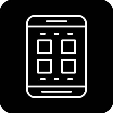 akıllı telefon simgesi, uygulama vektör sembolünün çizimi