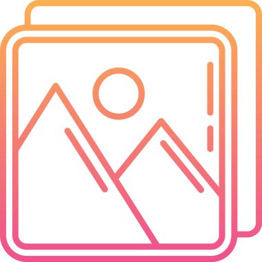 Bir resim simgesinin vektör illüstrasyonu