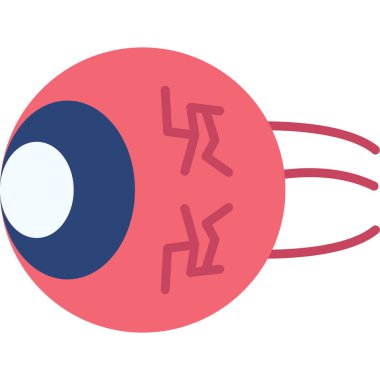 Uzun kırmızı burunlu bir gözün vektör çizimi